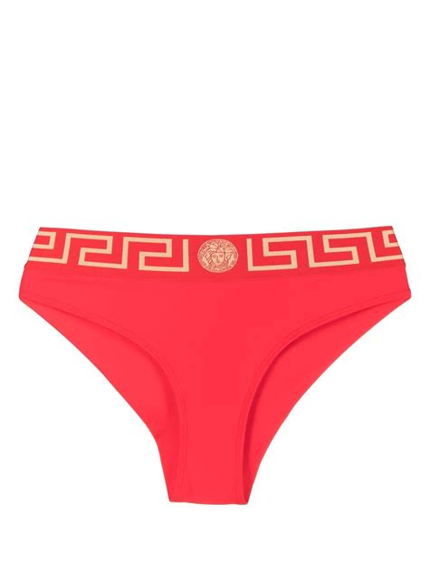 red versace bikini|Versace greca bikini bottoms.